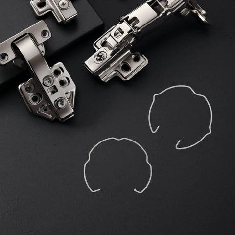 Close-up of Six Pack Recessed Light Spring Clips made from manganese steel, showcasing durable metal downlight accessories.