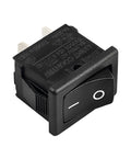 Heavy Duty Rocker Switch 15 By 21 Mm On Off 6A 125 And 250V AC 2 Pin 2 Position For Home DIY Electronics, black rocker switch with I/O marks