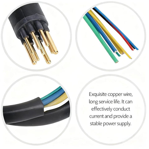 Dope Copper Core Electric Scooter Wiring Harness Replacement Kit, 9 Pin Waterproof Motor Cable for Solid Power and Easy Install, Durable, Heat Resistant Copper Wiring Upgrade for Your Scooter