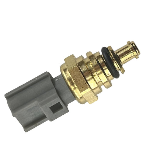 Engine coolant temperature sensor with brass body and gray plastic connector
