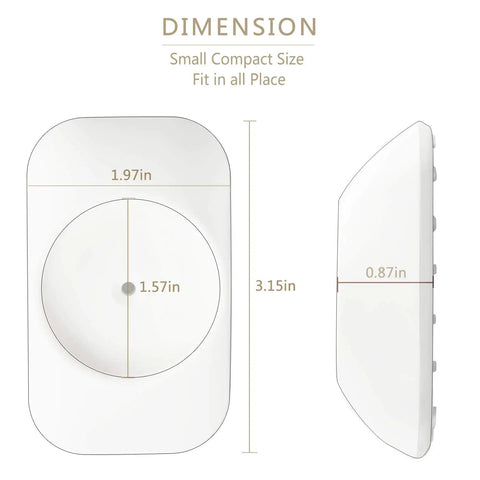 Wall Cup Protectors For Baby Gates, Pressure Mounted Safety Gate Stabilizers, Wall Damage Free, Fits Doorway, White, dimensions shown
