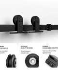 Rock Solid Six Foot Top Mount Sliding Barn Door Hardware Kit Built Tough Glides Super Smooth And Quiet Super Easy Install