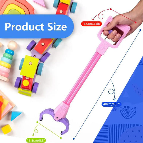 Extendable Claw Grabber Toy For Kids, 15.7 Inch Reach Handheld Grabbing Tool, Grab And Go Cleanup Sidekick For Small Toys And Balls, Indoor Outdoor Play, Safe Durable Grabber That Makes Cleanup Fun