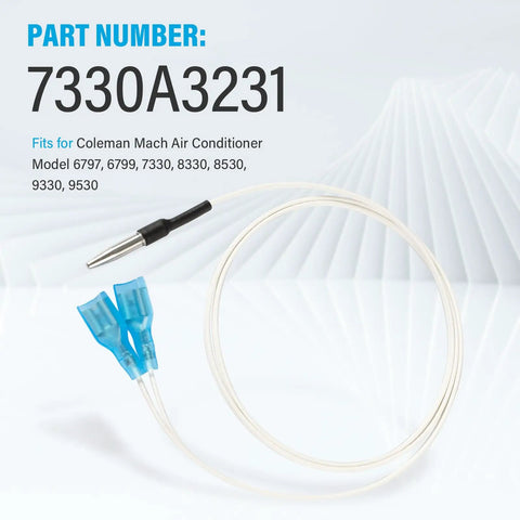 RV A C Freeze Sensor Replacement For Coleman Mach 7330A3231 shown with connectors and wire cable