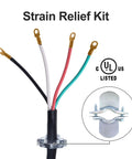 Heavy Duty 4 Prong Dryer Cord 30 Amp Appliance Power Cord 10 Feet with 4 color wires and O ring terminal connectors detail
