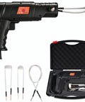 Heavy Duty Induction Heater Tool Featuring 2500 Watts Magnetic Heat, four coils, and carrying case for rust removal.