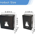 Heavy Duty Drywall Outlet Cutter For Oscillating Multi Tool, dimensions 2-3/8 x 3-3/4 in, showcases black steel cutouts.