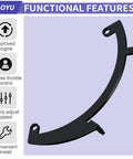 Throttle Control Linkage Bracket Kit Compatible With Predator 79cc 3HP OHV and Lifan 154F Engine, shown in black metal.