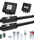 Dual Swing Gate Opener For Medium-Duty Gates Up To 16 Ft Per Arm AC Powered Driveway Gate Operator With Remote Kit
