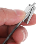 Close-up of Heavy Duty Toggle Bolts And Wing Nut Kit For Drywall And Wood Panels Wall Anchors, in hand, showing detailed metal threads.