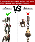 3 Pack Chain Shackles Set Heavy Duty Alloy Screw Pin Anchor Shackles With Working Load Limit Two Tons 4400 Lbs For Rigging Tow Marine Half Inch Built For Harsh Weather And Heavy Duty Rigging, ours vs others comparison