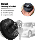 Locking Gas Cap With Key For Cars, Heavy Duty Fuel Cap Replacement OEM 12495845, ABS Plastic Tank Cap, shown with keys