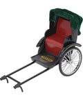 Vintage Red Zinc Alloy Rickshaw Model Toy With Sick Hand Painted Details And A Clean Finish That Hits Different On Any Desk Or Mantle Shelf Perfect Collectible Piece For Home Decor Or Thoughtful Gift Displays, showcasing detailed design.