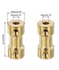 5 Pack 3mm To 3mm Brass Shaft Coupler Connector With Screws And Hex Wrench For RC Cars Wheels Shafts And Motors Durable Brass Joint