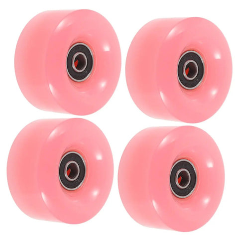 4 Pack Roller Skate Wheels With Bearings Double Row Outdoor Quad Skating Wheels Semi Jelly PU Material Replacement Parts
