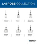 Latrobe Collection 1 Light Clear Glass Coastal Pendant Light In Matte Black For Hallway Kitchen Dining Foyer display