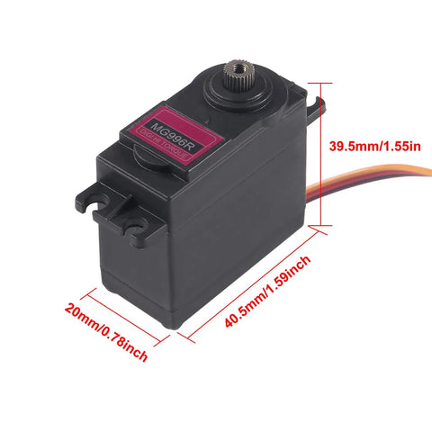 MG996R Six Pack High Speed 180 Degree Digital Servo Motors dimensions for Smart Cars Robots Boats and RC Helicopters