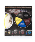 Buff and Shine Reflection Artist 6 Inch Buffing Kit With Five Uro Line Pads packaging showing pad features and usage.