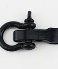 Zinc Alloy Bow Shackles 10 Pack For Paracord Survival Bracelets, Adjustable D Buckles And Buckle Fasteners, Black Finish closeup