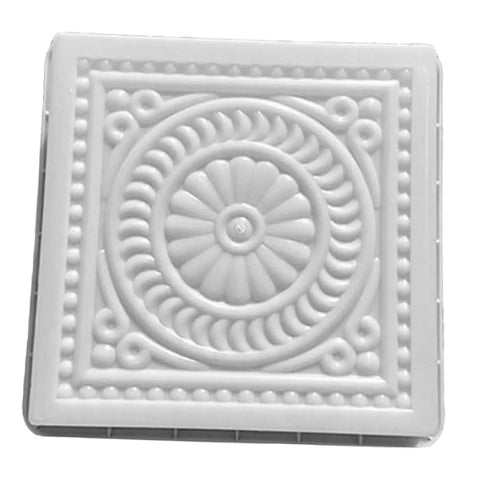 Square Stepping Stone Mold 37x37x6.5cm Reusable Concrete Paver Mold for Garden Pathway Patio and Lawn, front view