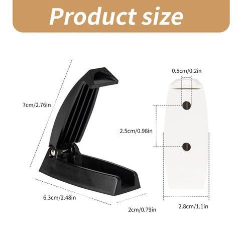 Premium ABS Camper Door Catch Square Design Holds Baggage Compartments Wide Open Securely Replaces Broken Hinges dimensions displayed