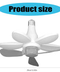 XEGZLH E27/E26 Screw in LED Ceiling Fan Light Even Lighting Distribution for Bedroom Kitchen Comfort, 29cm size with five blades design.
