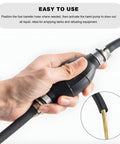 Hand holding 6mm rubber bulb from Hand Fuel Transfer Pump Siphon Kit With 6mm Rubber Bulb Gas And Diesel Oil Transfer Vacuum Line Manual Pump