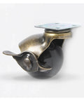 4 Piece 1.5 Inch Flat Wheel Caster With Brakes For Furniture Swivel Ball Wheel Sofa Chair Replacement Heavy Duty Rollers