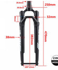 700C Suspension Fork For Road Bike Front With Pro Grade Pneumatic Shock Absorption 40mm Travel Aluminum Magnesium Alloy Build