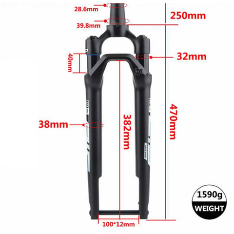 700C Suspension Fork For Road Bike Front With Pro Grade Pneumatic Shock Absorption 40mm Travel Aluminum Magnesium Alloy Build