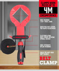 Red 13 Ft Belt Band Clamp For Woodworking Quick Release Frame Clamp with black handle and strap details