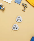 Small Swivel Caster Set With Adhesive Mounting And Triple Ball Bearings for easy DIY use on furniture tools and storage.