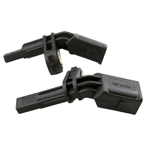 Slick Front Abs Wheel Speed Sensors Built Tough For Driver Or Passenger Side Snappy Replacement Part With Oem Fitment For Vw Passat Jetta Tiguan Beetle Gti Golf Cc Audi A3 Tt 2006 To 2018, black plastic sensors.