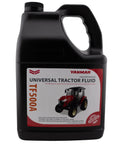 TF500A Universal Tractor Transmission And Hydraulic Fluid UTF 4 Gallon Case jug with label for smooth driveline