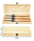 Grab This Killer Mini Carbide Wood Lathe Turning Tool Set Featuring Rust Resistant Stainless Cutters And Solid Beech Handles For Zero Stress Craftsmanship While Keeping Your Setup Neat In A Snazzy Wooden Box - tools in wooden case.