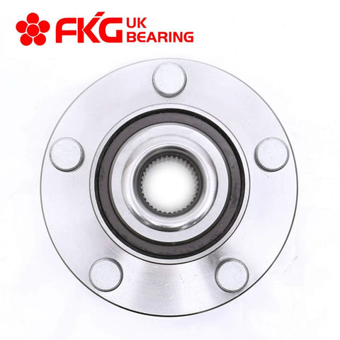 Top view of Plug And Play Front Wheel Bearing Hub Assembly for 2004 Mazda 3, 5 Lugs, Front Left Or Right Fit