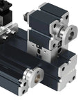 Upgrade Your Workshop Game With This Heavy Duty Mini Metal Lathe Featuring A Fully Metallic Build And Electroplated Finish for precise detail and machining.