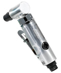 Right Angle Air Die Grinder, 22000Rpm Pneumatic Tool With 1/4 Inch Chuck And Flow Regulator, chrome finish with flow control dial.