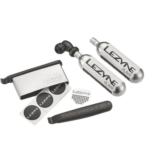Twin Speed CO2 Inflator Bike Repair Kit With Lever Includes Two Threaded Cartridges And 16g Twin Cartridge Ultra Portable Flat Tire Repair