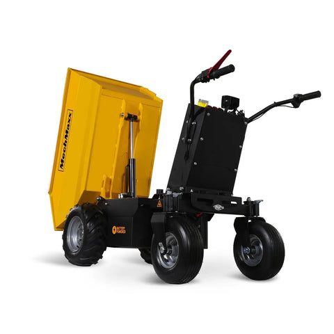 Heavy Duty 1100 Lb Haul Ready To Roll Electric Wheel Barrow Dumper Cart With 48V Battery 1000W Brushless Motor Hydraulic Tipping