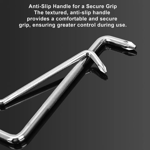 3-Piece Offset Screwdriver Set With Right-Angle Design Phillips And Flat Head Bits 90-Degree Tool anti-slip handle detail