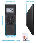 Up And Down Dimmable LED Wall Light For Outdoor Use 100-277V IP65 Waterproof 14 Inch rear view with mounting dimensions