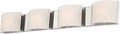 Pandora Quad Bath Vanity Light With White Opal Glass And Chrome Finish Contemporary Four Light Wall Mount for modern bathrooms