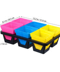Movable Indoor Plant Pots With 6 Grid Germination Tray For Seedlings And Succulents Hydroponic Grow Tray System Durable Plastic Nursery Kit For Easy Maintenance And Pro Grade Home Garden Setup, 12.2 in wide