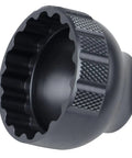 16-Notch Bottom Bracket Tool Black For 41mm OD Threaded BB, CNC Aluminum, side view showing textured grip detail.