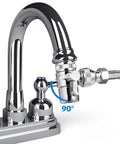 3 Way Sink Faucet Diverter Valve Copper Adapter For Portable Washer And Countertop Dishwasher Splitter With Aerator Hose Connector