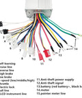 Wiring diagram and connections of 48V 3500 RPM speed controller from Beefy 1000W Brushless DC Motor Kit for go karts.