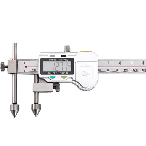 Offset Centerline Caliper For Hole Center Distance Measurement With Digital Vernier Ruler And Cone Probe Stainless Steel