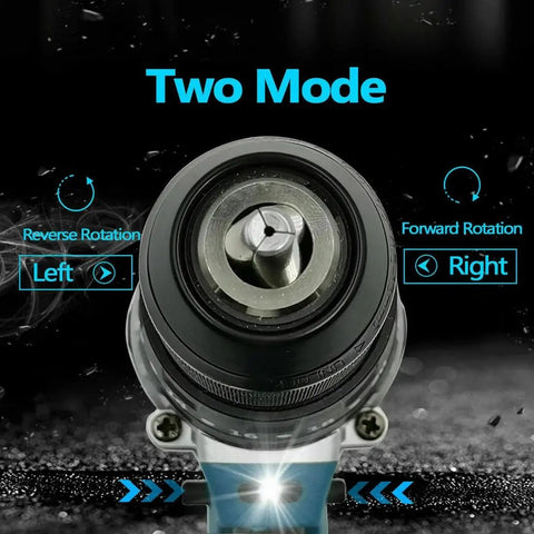 Cordless Drill And Impact Driver Combo Pack With Rechargeable Battery And Charger, Variable Speed Power Tool with two rotation modes.