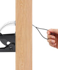 2 Pack Gate Latch Cable Kit with Black Springs Adjustable Door Latch Opener for Metal or Wooden Fences and Garden Gates